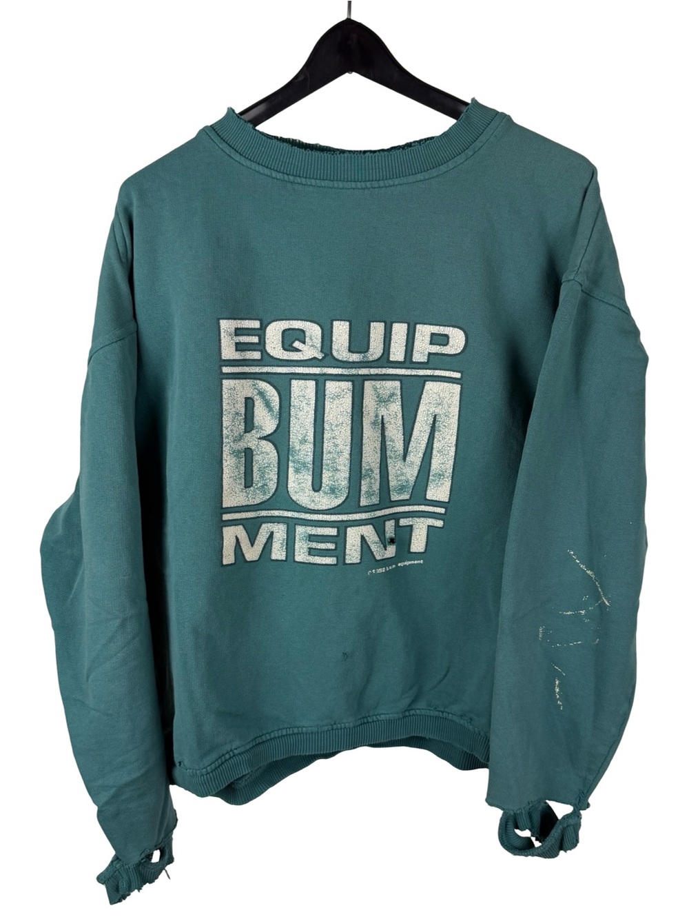 Vintage 90s B.U.M Equipment Faded Distressed Boxy Streetwear Sweatshirt Size M